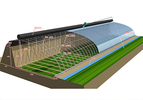 100*15*5.5m全鋼架冬暖蔬菜大棚施工方案