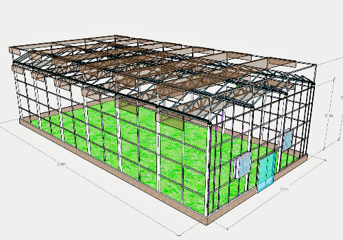 玻璃連棟溫室大棚結(jié)構(gòu)圖設(shè)計